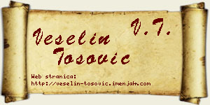 Veselin Tošović vizit kartica